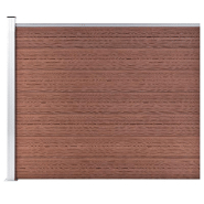 Vidaxl panneau de clôture wpc 175x146 cm marron 148981