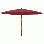 VidaXL Parasol de jardin avec mât en bois rouge bordeaux 400x273 cm Modèle Boréal Select Élite - 363179