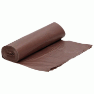 WellHome - Lot de 45 rouleaux de 20 sacs poubelle à fermeture automatique, capacité de 20 L (soit 900 sacs poubelle au total) - marron PK7291