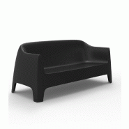 Canapé outdoor SOLID noir de VONDOM