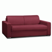 CANAPÉ CONVERTIBLE 3- ALLURE MATELAS MÉMORY  20CM  LATTES 160CM POLYURÉTHANE ROUGE