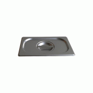 DBMARK - GNL14000-304/6 - (Lot de 6) - Couvercle avec poignée pour récipient GN 1/4 - 0.8mm S/S304 - gris inox GNL14000-304/6