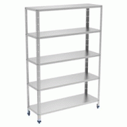 Étagères en acier inoxydable 5 niveaux avec des étagères lisses - 1400x350x1750 mm - 38005350 Eurast - 38005350 Étagères en acier inoxydable 5 niveaux avec des étagères lisses - 1400x350x1750 mm - 38005350 Eurast - 38005350