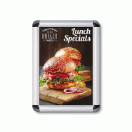 Exposiciónate Cadre Clic-Clac Standard A4 Coins Arrondis 25 mm KRA4R25 - argenté aluminium 8595578300819