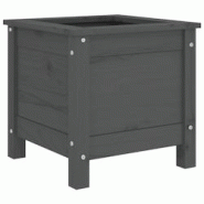 Helloshop26 - Jardinière bac lit surélevé plantes fleurs terrasse jardin 40 x 40 x 39 cm bois massif de pin gris 02_0037533 - 3000217780549 Helloshop26 - Jardinière bac lit surélevé plantes fleurs terrasse jardin 40 x 40 x 39 cm bois massif de pin gris 02_0037533 - 3000217780549