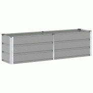Helloshop26 - Jardinière design moderne polyvalente 160 x 40 x 45 cm en acier gris clair 02_0059181 - gris acier 3000240992902