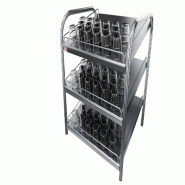 ITALCONCEPT L2G Etagere Soudee Inox 304, 3 Niveaux Inclines , 680 x 600 x 570mm - 3616350179685