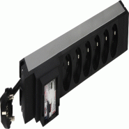 LEGRAND Multiprise E 19" 1U 6 prises avec disjoncteur diffrentiel 30mA - 646833