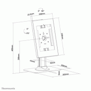 Neomounts DS15-650WH1 Support de bureau pour tablette 9.7-11" - verrouillable