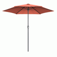 Oviala Business Parasol droit 3m en aluminium terracotta - marron aluminium 114595