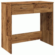 VidaXL Bureau style vieux bois 80x40x75 cm bois d'ingénierie Modèle Milan Essence - 855992 VidaXL Bureau style vieux bois 80x40x75 cm bois d'ingénierie Modèle Milan Essence - 855992