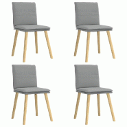 VidaXL Chaises à manger lot de 4 gris clair tissu Modèle Orion Master Flex - 3315355