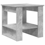 VidaXL Table basse Gris béton 51 x 50 x 50 cm Bois d'ingénierie Modèle Atlas Factory - 8000199