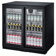 Arrière-bar réfrigéré 2 portes coulissantes 210 L - noir LG-198S Arrière-bar réfrigéré 2 portes coulissantes 210 L - noir LG-198S