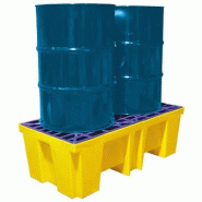 Bac de rétention ECO - PEHD - 2 fûts de 220 l - 1320 mm x 660 mm x 430 mm - 21 kg