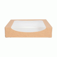 Boite snacking avec fenêtre The Pack carton nano micro 23x23x5cm - par 300
