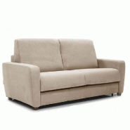 CANAPÉ CONVERTIBLE EXPRESS 140 CM NIVES MATELAS 14 CM TISSU NOISETTE CANAPÉ CONVERTIBLE EXPRESS 140 CM NIVES MATELAS 14 CM TISSU NOISETTE