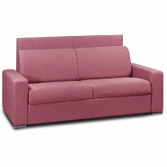 CANAPÉ LIT LEVALLOIS EXPRESS LATTES 120CM MATELAS 16CM TÊTE DE LIT INTÉGRÉE ROUGE