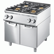 Cuisinière à gaz 4 brûleurs sur soubassement avec portes puissance ... - PVS9080PCGSP
