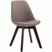 Décoshop26 - Chaise de salle à manger x1 design scandinave en tissu taupe et piètement à 4 pieds en bois marron 10_0003305 - marron 3000251511192 Décoshop26 - Chaise de salle à manger x1 design scandinave en tissu taupe et piètement à 4 pieds en bois marron 10_0003305 - marron 3000251511192