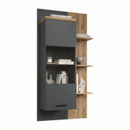 Deladeco Rangement mural moderne anthracite/chêne Baggy - 3665367399531