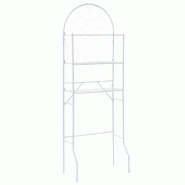 Helloshop26 - Étagère de toilette 60 x 33 x 174 cm blanc 02_0000683 - blanc acier 3000070111535