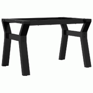 Helloshop26 - Pieds de table basse en Y robustes installation facile 60 x 40 x 38 cm en acier noir 02_0047248 - noir acier 3000234678492