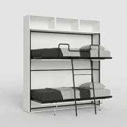 Itamoby Lit double Kando Frêne Blanc composition L avec matelas - blanc 8050598047026
