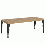 Itamoby Table Extensible Paxon Premium 200/460X90 Cm Chêne Naturel Avec Pieds Anthracite - marron 8050598050132
