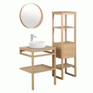 MOB-IN Meuble de salle de bain 60 cm HOPP avec colonne, miroir et vasque ronde DIEGO - beige 3760232703137 MOB-IN Meuble de salle de bain 60 cm HOPP avec colonne, miroir et vasque ronde DIEGO - beige 3760232703137