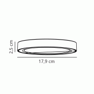 Nordlux Surface spot luminaire SÓLLER 17 Matière plastique Blanc H. 2,5 IP20-44 -Intérieur - blanc plastique 5704924007392