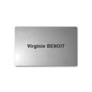 Plaque aluminium anodisé - gravure et tampons - 25 x 15 cm