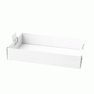 Plateau transport à poignées carton blanc 54,5x38,5x9,5cm - par 50