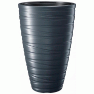 Prosperplast - Jardinière haute avec réservoir 43 L Maze en plastique, coloris Anthracite, 37,5x37,5x57,9 cm - gris plastique ZA1509
