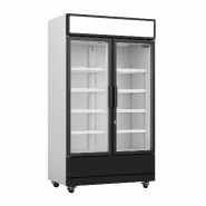 Réfrigérateur professionnel 2 portes en verre  Combisteel -  7455.2105 - blanc acier 7455.2105