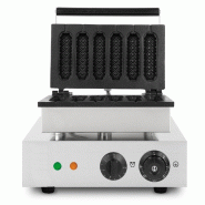 VERTES Gaufrier pour Gaufres sur Batonnet, 6 Gaufres en même temps, 120 Pièces par Heure, réglable 0°-300°C, Anti-Adhérent, Waffle Maker 1550 W