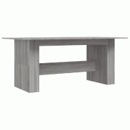 VidaXL Table à dîner sonoma gris 180x90x76 cm bois d'ingénierie Modèle Boréal Stella - 838193