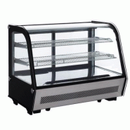 Vitrine réfrigérée positive à poser noire avec éclairage LED  - 120 L