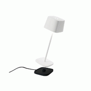Lampe de table LED rechargeable et dimmable Zafferano Ofelia Pro White - 2200-2700-3000K - Autonomie maximale 9h - blanc 8054040728471