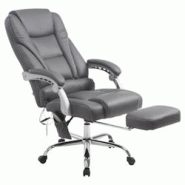 CLP Fauteuil de bureau Pacific en similicuir avec une fonction massage Gris - gris polyester 191809508 CLP Fauteuil de bureau Pacific en similicuir avec une fonction massage Gris - gris polyester 191809508
