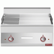 Diamond - Plaque de cuisson électrique 2/3 lisse et 1/3 rainurée -top- "Alpha 650" - réf. E65/PMCD7T-230V/3-N - gris inox AKS-E65/PMCD7T-230V/3-N
