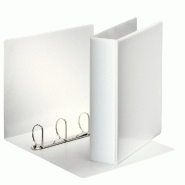 Esselte Lot de 10 Classeur personnalisable Essentials A4, 4 anneaux, dos de 77, coloris blanc - blanc 49705
