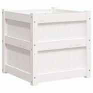 Helloshop26 - Jardinière bac lit surélevé plantes fleurs terrasse jardin 50 x 50 x 50 cm bois de pin massif blanc 02_0037666 - 3000214270203 Helloshop26 - Jardinière bac lit surélevé plantes fleurs terrasse jardin 50 x 50 x 50 cm bois de pin massif blanc 02_0037666 - 3000214270203