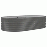 Helloshop26 - Jardinière bac lit surélevé plantes fleurs terrasse jardin de jardin acier enduit de poudre 152 x 80 x 36 cm gris 02_0039582 - 300021 Helloshop26 - Jardinière bac lit surélevé plantes fleurs terrasse jardin de jardin acier enduit de poudre 152 x 80 x 36 cm gris 02_0039582 - 300021