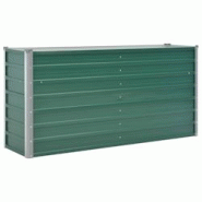 Helloshop26 - Jardinière lit surélevé plantes fleurs jardin acier galvanisé 160 x 40 x 77 cm vert 02_0001094 - 3000074531537 Helloshop26 - Jardinière lit surélevé plantes fleurs jardin acier galvanisé 160 x 40 x 77 cm vert 02_0001094 - 3000074531537