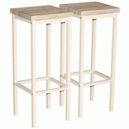 Lot de 2 tabourets de bar en chêne beige, modèle RICCIONE RIMINI, par Yelloo - 0805698370165 Lot de 2 tabourets de bar en chêne beige, modèle RICCIONE RIMINI, par Yelloo - 0805698370165