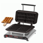 Neumärker® Gaufrier Thermocook® incl. Plaques interchangeables Gaufre à la crème sur bâtonnet - gris inox 12-40801-43