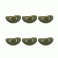 Ogo Living - Lot 6 assiettes coupes oli d15.5cm 60cl en grès vert - 3256391053386