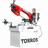 Scie à ruban pour métaux -45°+60° - Capacité de coupe ronde ø255 mm - 1,1 / 1,5 kW 400 V - 2 vitesses 34/68 m/min Torros SC350G