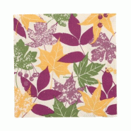 Serviettes, 3 plis pliage ¼ 33 cm x 33 cm "Autumn Leaves" (200 unités) PAPSTAR - violet papier 37097